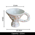 Abstract splatter black ceramic mug dining room decorative cup