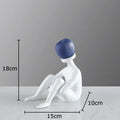 Abstract thinker resin black & white figurine living room decor