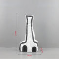 Abstract white and black geometric eye pattern vase living room decor