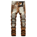 Men's Stretch Zipper Personalized Fashion Slim-fit Pants