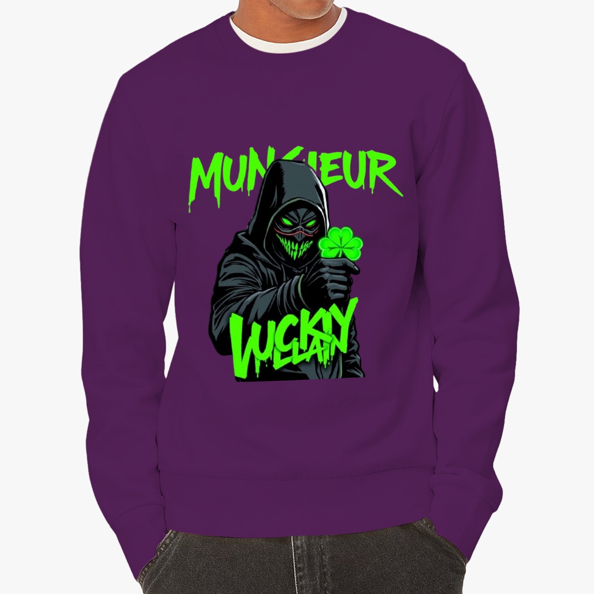 St. Patrick's Day Collection Munsieur Unisex Clover Gang 🍀 Crewneck Hoodie Sweater