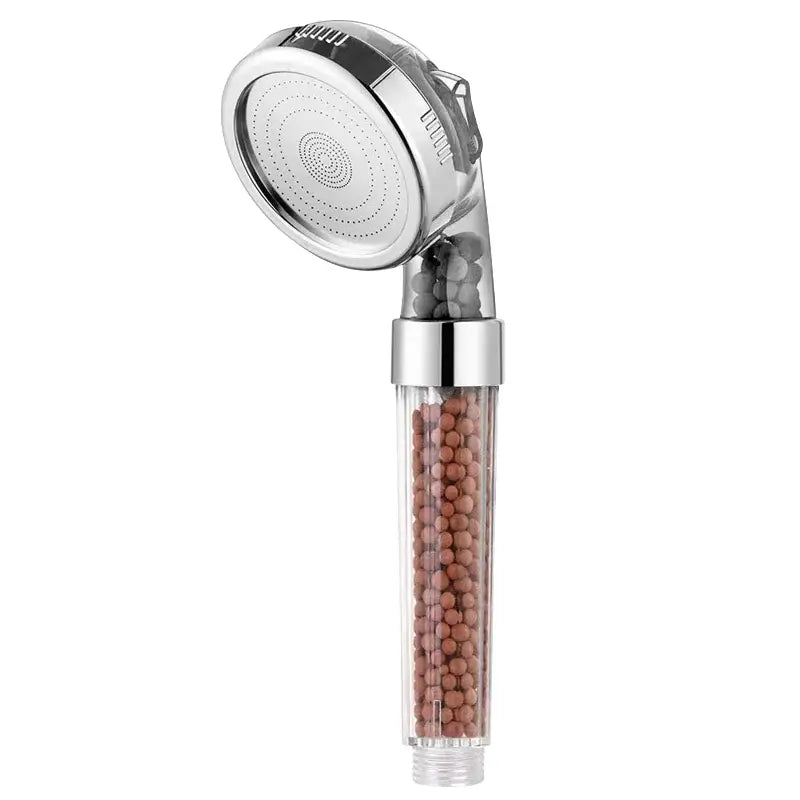 Adjustable high pressure shower head with filter beads for bathroom