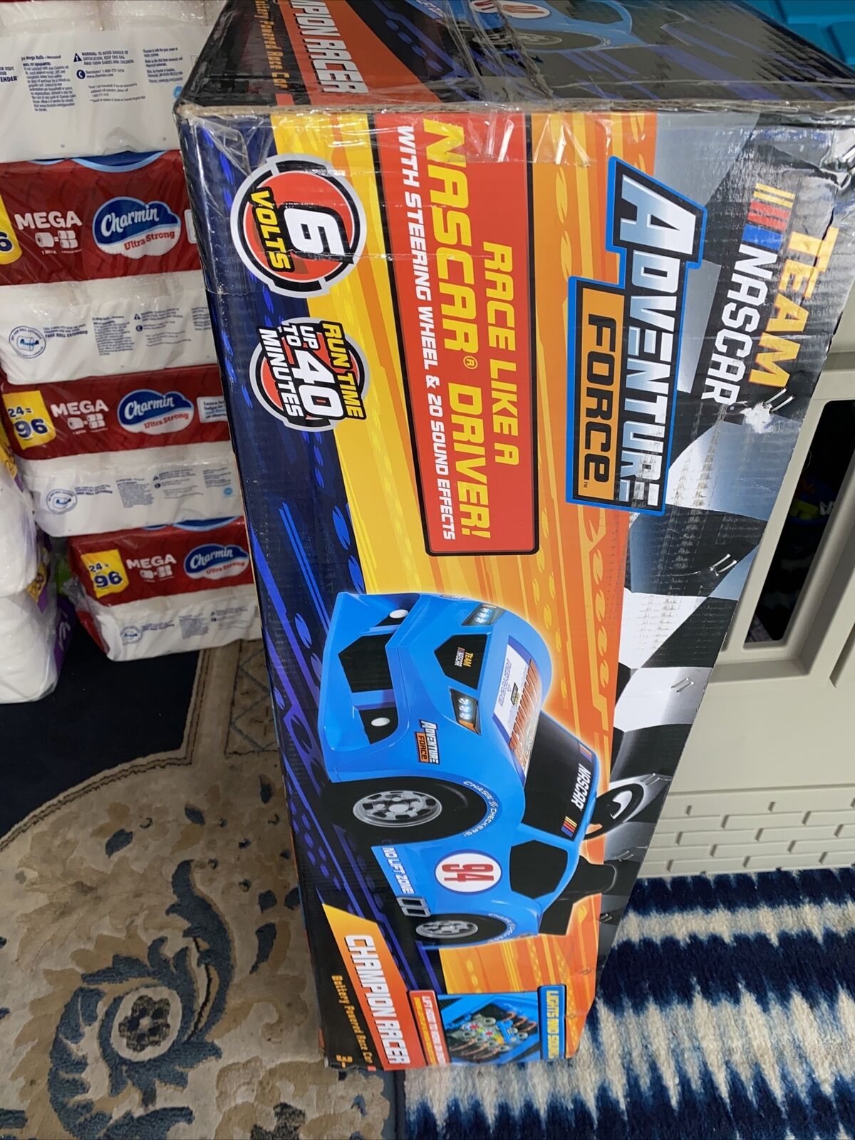 Adventure Force NASCAR 6V Champion Racer Ride-On with Toy Engine