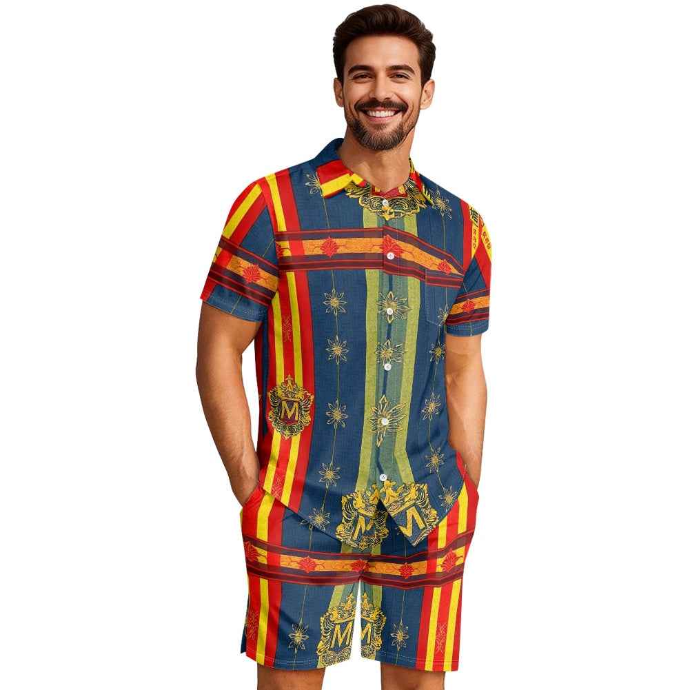 Men's Matching Shorts Set - Two Piece Casual Summer Outfit
