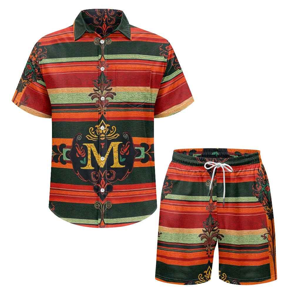 Men's Shorts Set - Two Piece Summer Outfit for Beach & Casual Wear