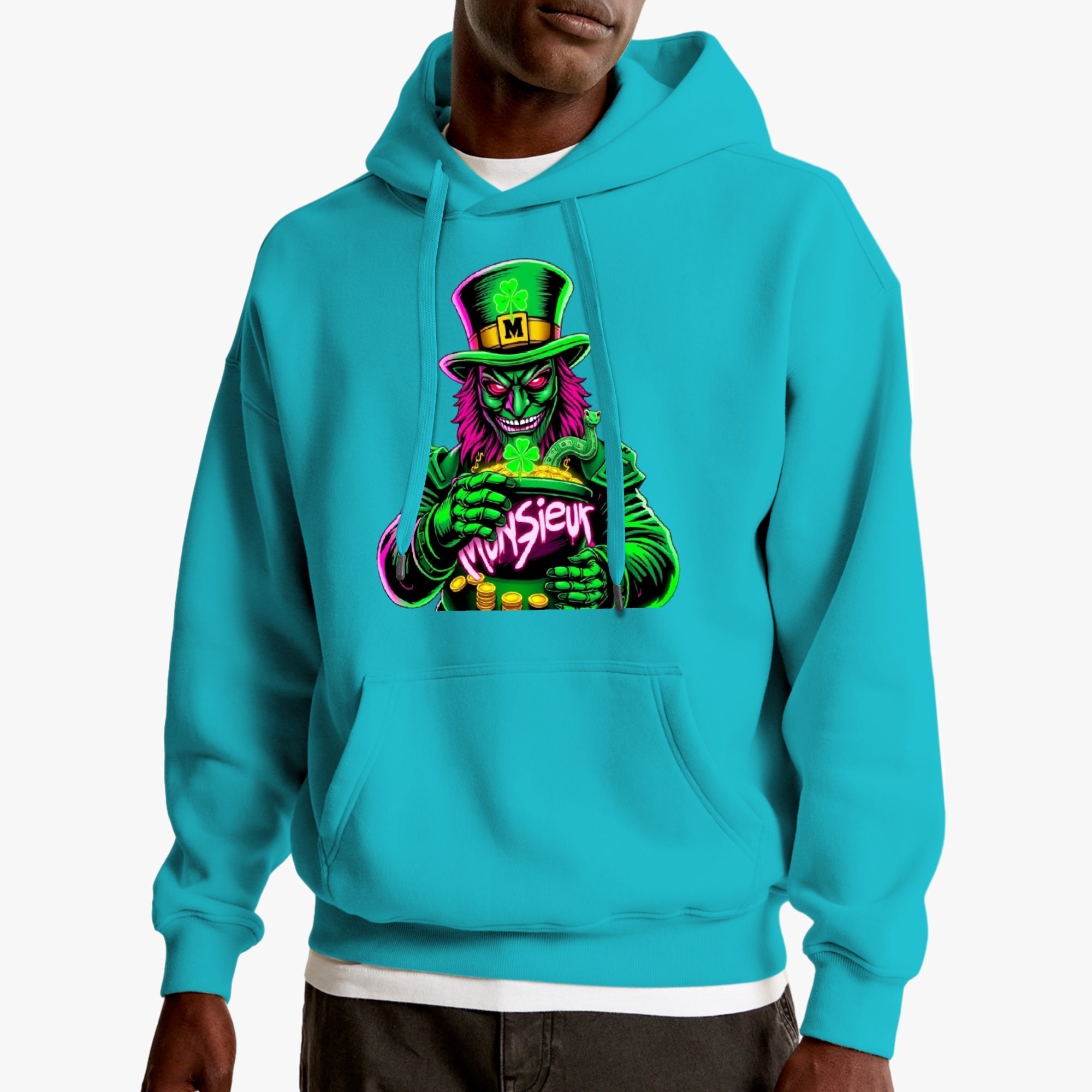 St. Patrick's Day Collection Munsieur Leprechaun Mafia Unisex Premium Pullover Hoodie Sweater