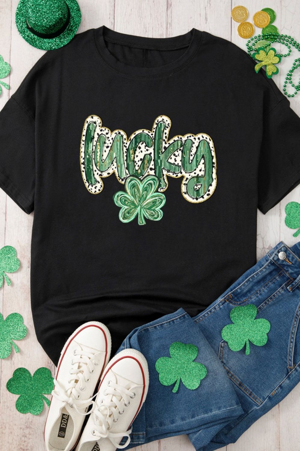 St. Patrick's Day Collection Lucky Clover Graphic T-Shirt