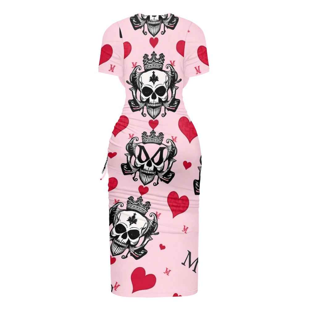 MUNSIEUR Women's Slit Sheath Dress Valentine's Day Collection