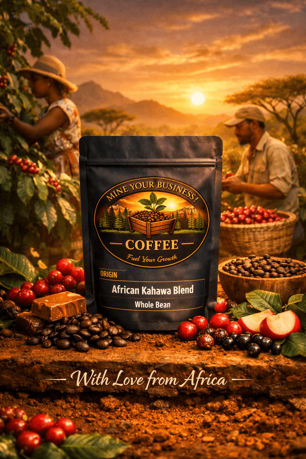 African Kahawa Blend-Medium Dark Roast