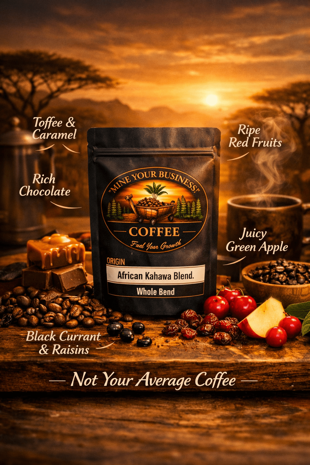 African Kahawa Blend-Medium Dark Roast