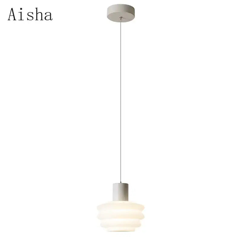 Aisha gold and frosted glass pendant light bedroom decor