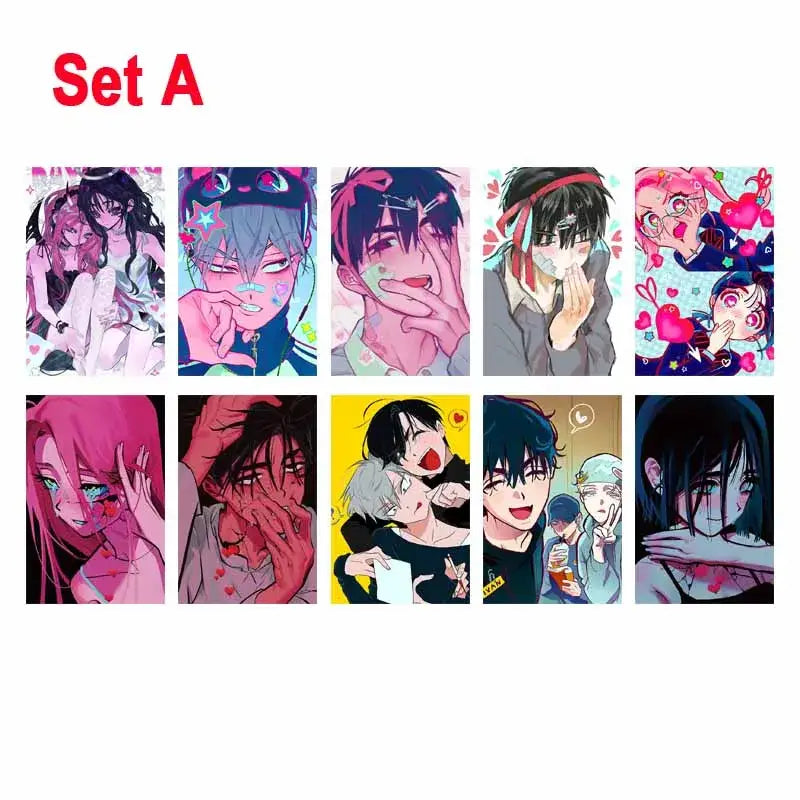 Colorful alien anime photo cards set bedroom wall decor