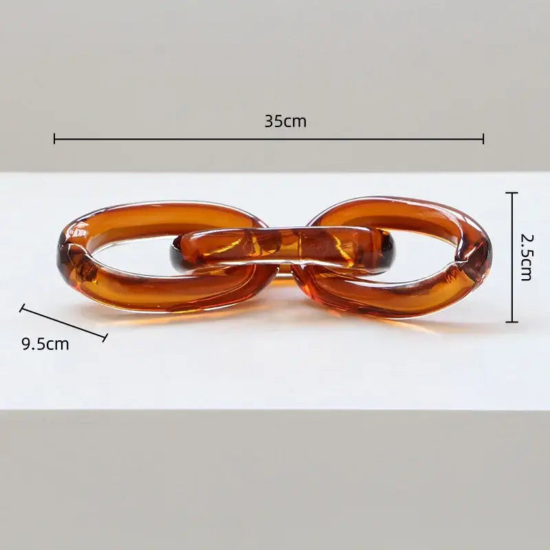 Amber acrylic glass handcrafted chain buckles living room decor