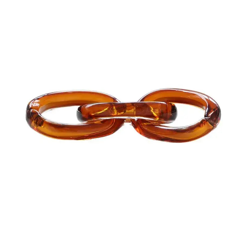 Amber acrylic glass handcrafted chain buckles living room decor