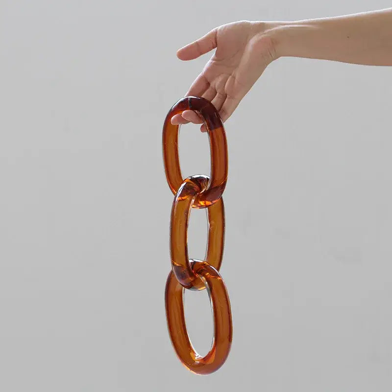 Amber acrylic glass handcrafted chain buckles living room decor