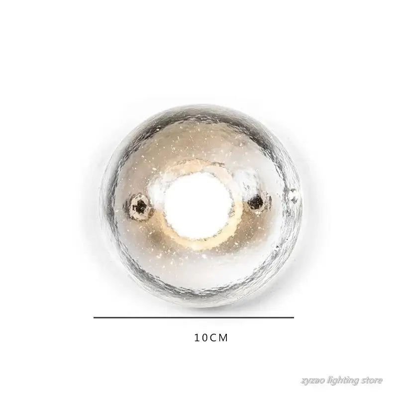 Amber and gold textured crystal led wall lamps bedroom sconce