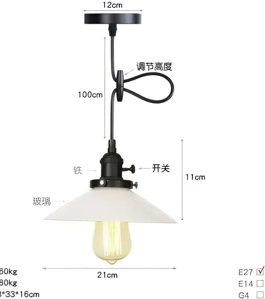 Amber & cream geometric glass pendant light for dining room