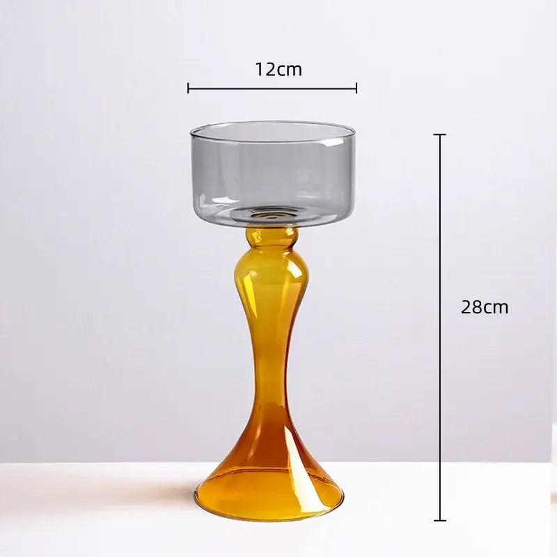 Amber decorbites geometric glass vase candle holder living room decor