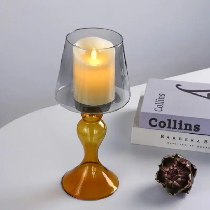 Amber decorbites geometric glass vase candle holder living room decor