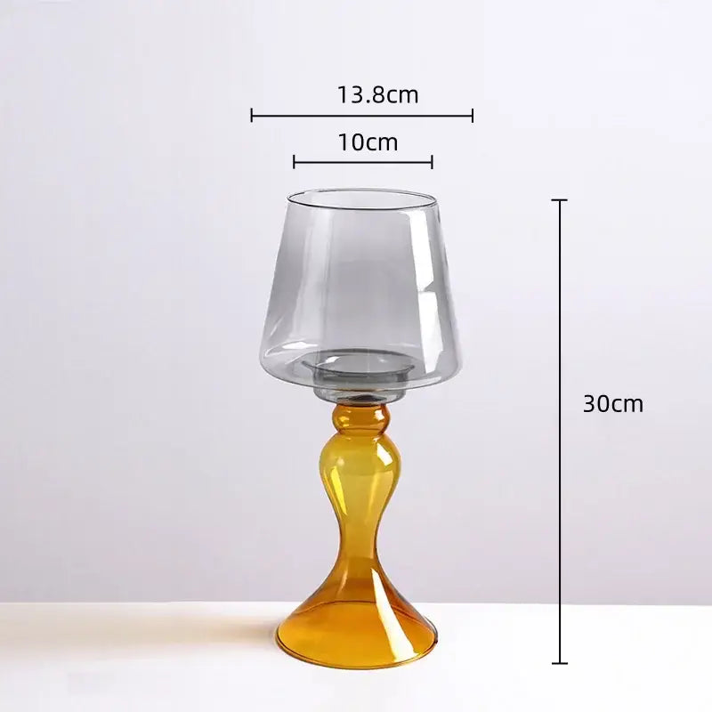 Amber decorbites geometric glass vase candle holder living room decor