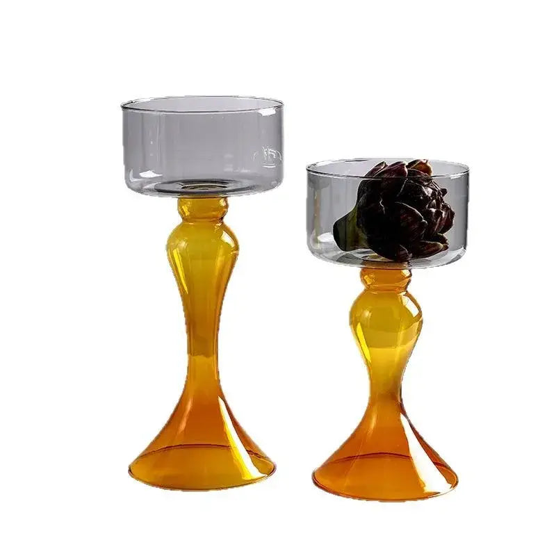 Amber decorbites geometric glass vase candle holder living room decor