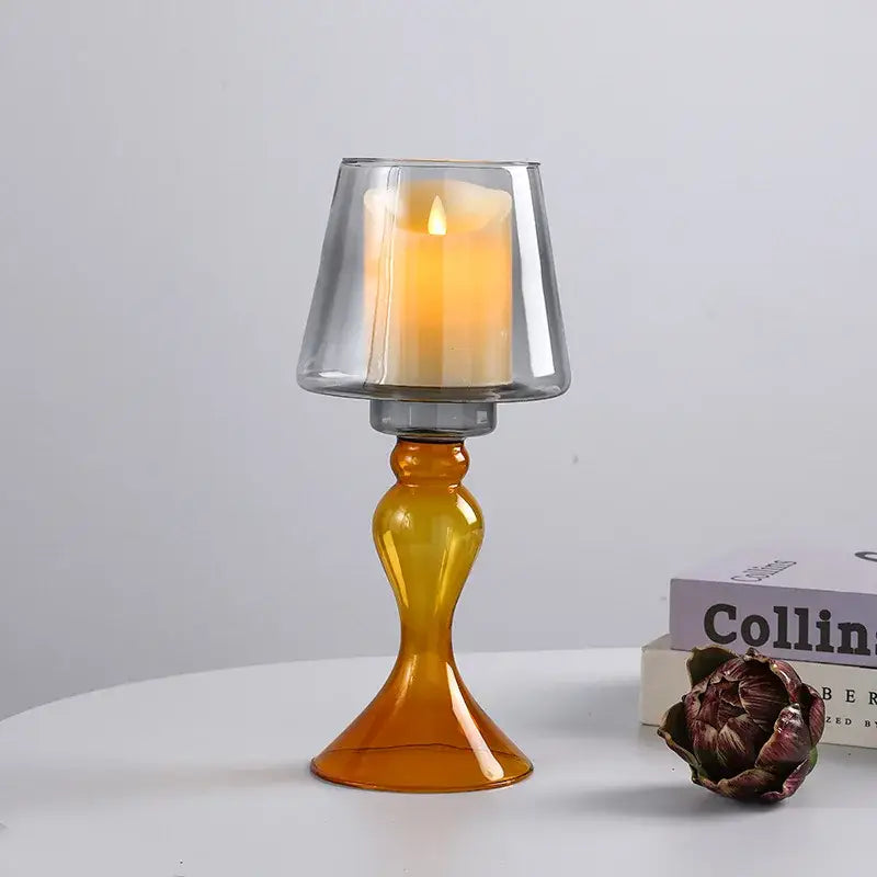 Amber decorbites geometric glass vase candle holder living room decor