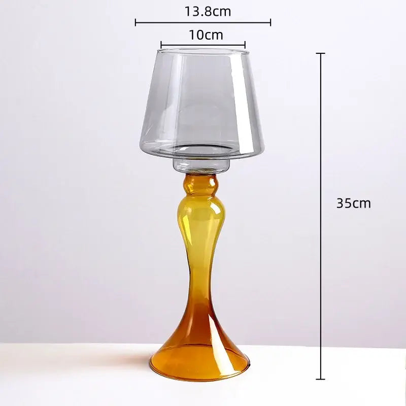 Amber decorbites geometric glass vase candle holder living room decor