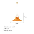 Amber glass liftable trumpet chandelier for dining room