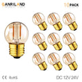 Amber glass vintage led bulb bedroom warm white light