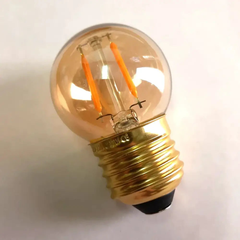 Amber glass vintage led bulb bedroom warm white light