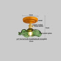 Amber leaf brass glass ceiling lamp bedroom light fixture