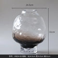 Amber textured decorbites gradient glass vase living room decor