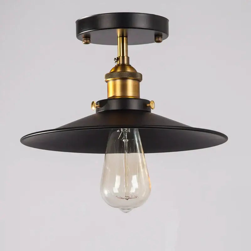 American copper ceiling lamp kitchen black and brass pendant light