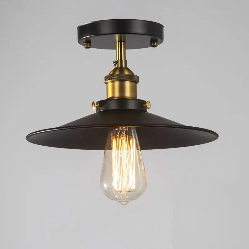 American copper ceiling lamp kitchen black and brass pendant light