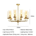 American lustre glass chandelier gold dining room pendant light