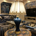 American luxury ceramic table lamp blue & gold bedroom light