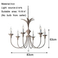 American retro chandelier antique bronze pineapple light dining room