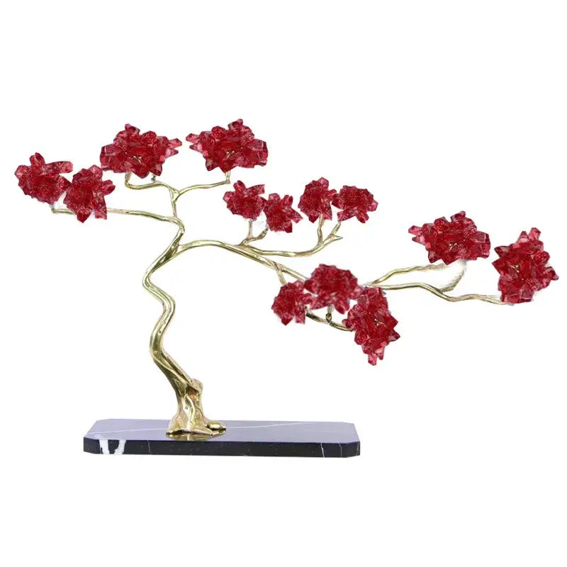 Amethyst and gold metal decorative figurine for living room decor