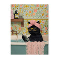 Colorful bathtub animal canvas painting bathroom wall art