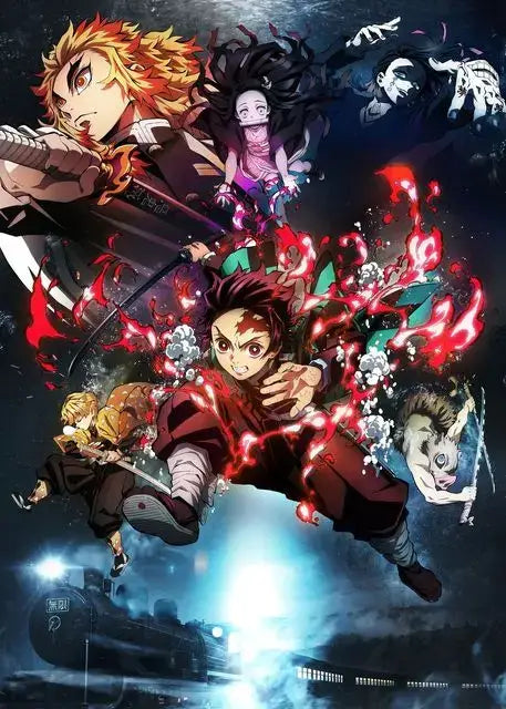 Vibrant anime demon slayer canvas posters 12 pack bedroom wall art
