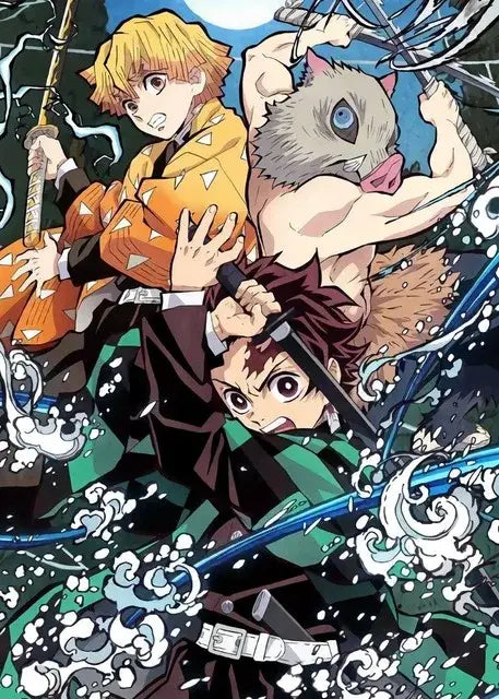 Vibrant anime demon slayer canvas posters 12 pack bedroom wall art