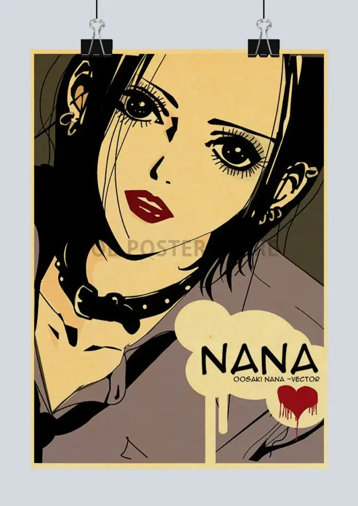 Retro anime nana kraft paper posters bedroom wall decor