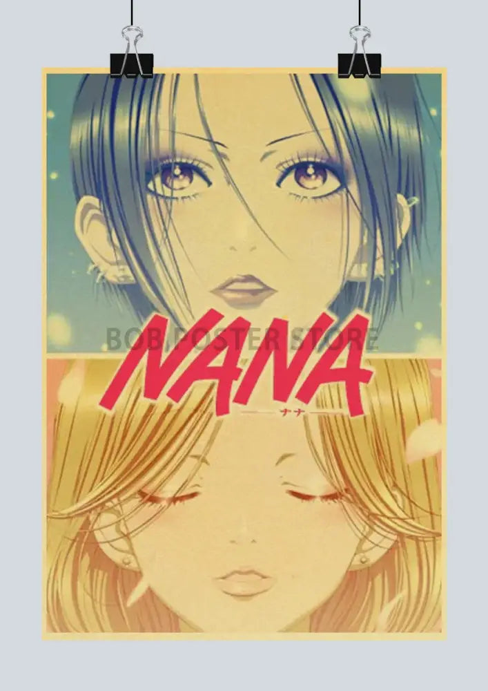 Retro nana kraft paper anime poster set bedroom wall decor