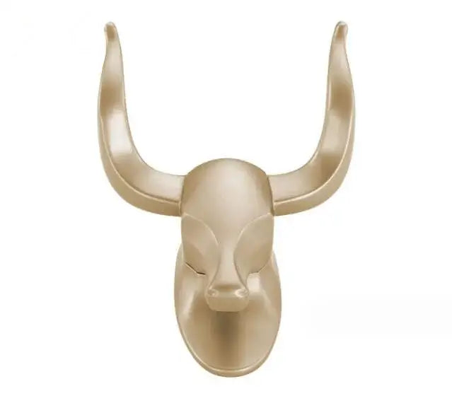 Antique aluminum bull head robe hook for bathroom clothes