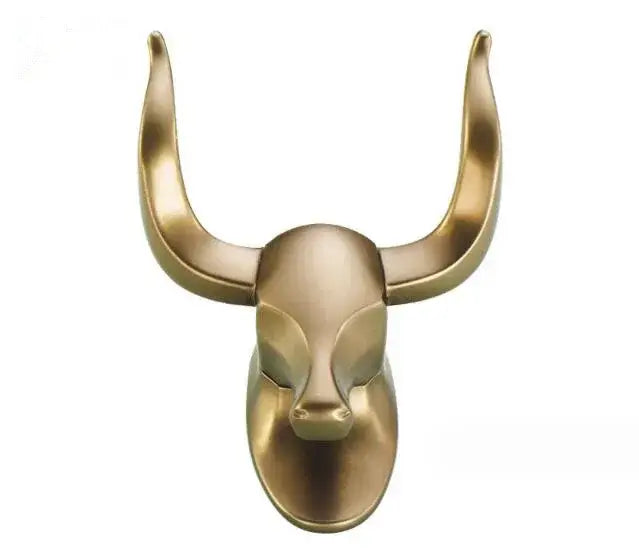 Antique aluminum bull head robe hook for bathroom clothes
