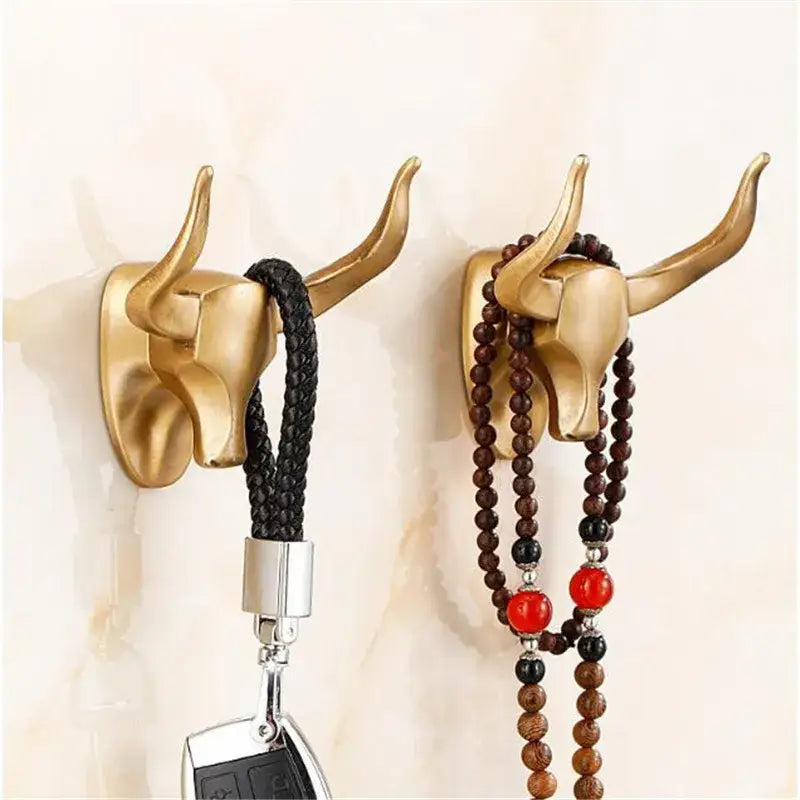 Antique aluminum bull head robe hook for bathroom clothes