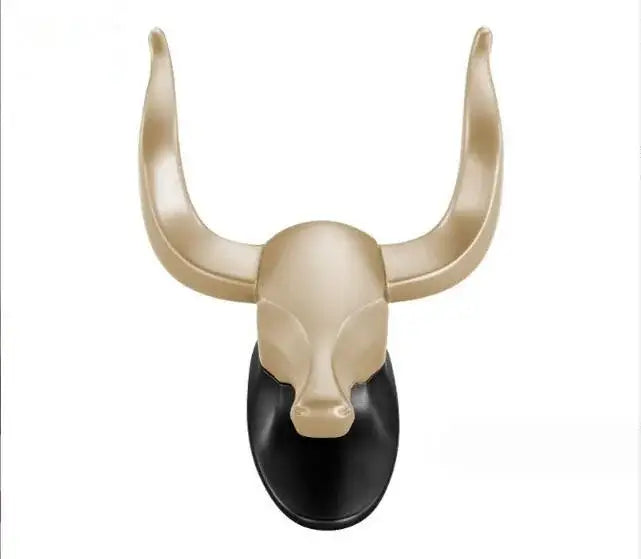 Antique aluminum bull head robe hook for bathroom clothes