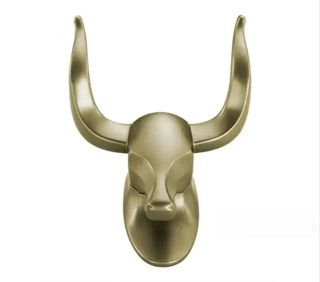 Antique aluminum bull head robe hook for bathroom clothes