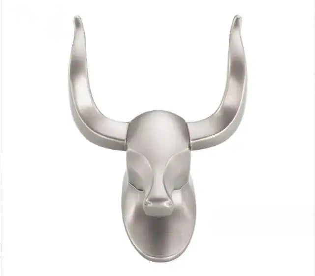 Antique aluminum bull head robe hook for bathroom clothes