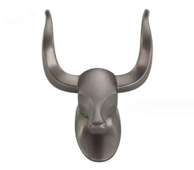 Antique aluminum bull head robe hook for bathroom clothes
